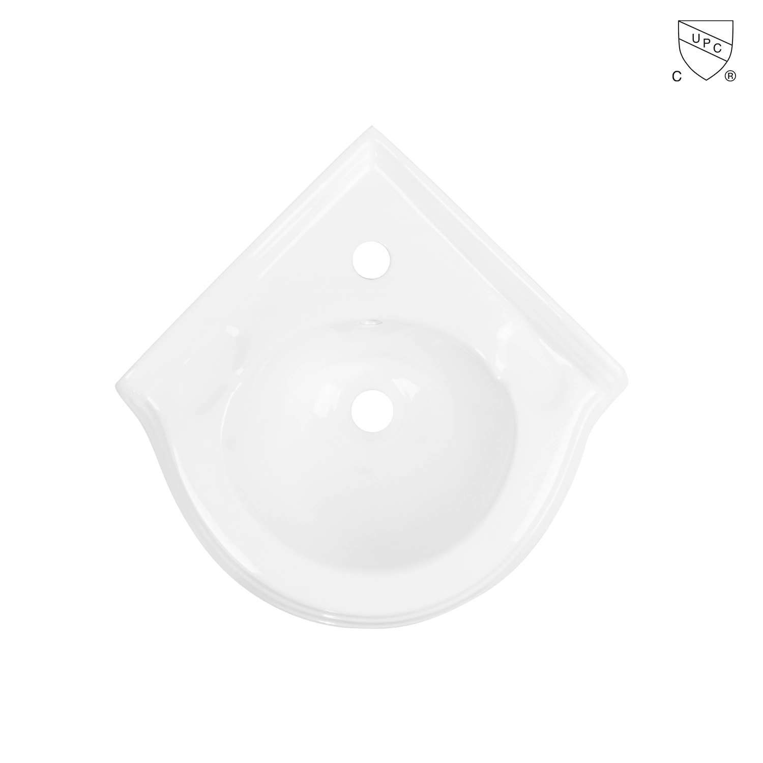 bathroom cUPC corner sink, upc corner pedestal sink MB-19358